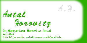 antal horovitz business card